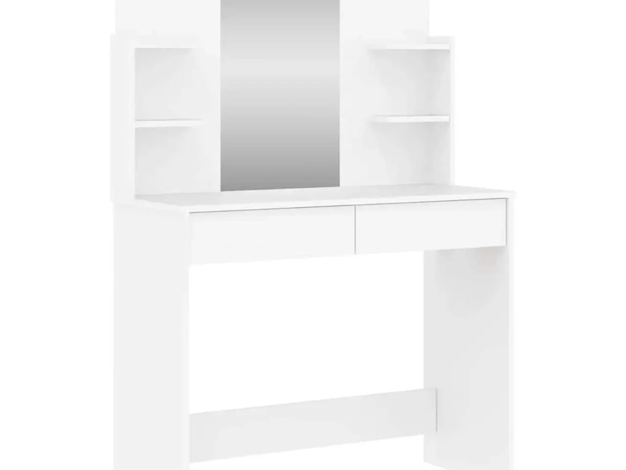 Billede 2 - Makeupbord med spejl 96×39×142 cm - hvid
