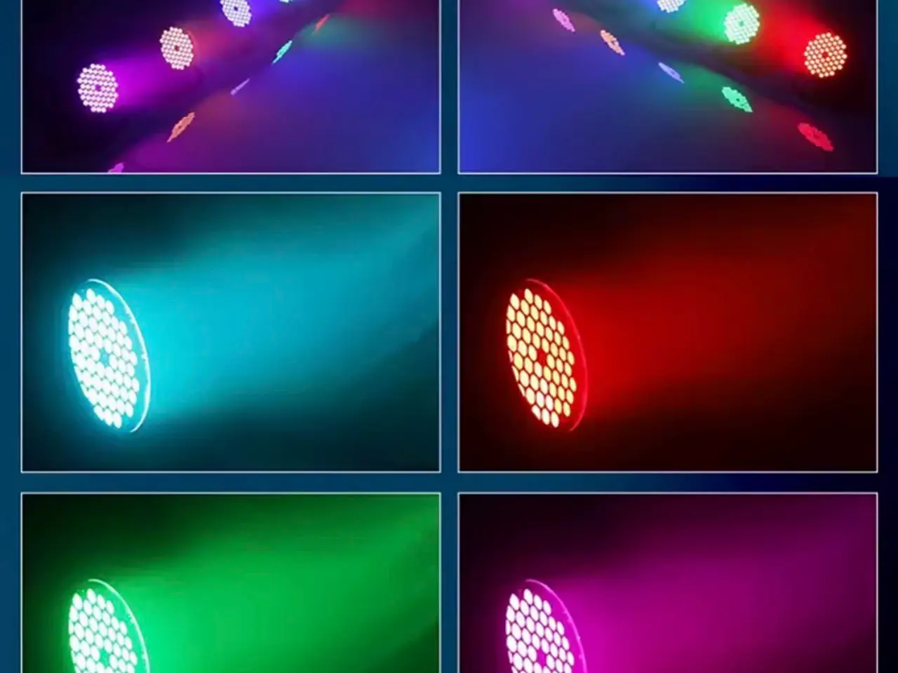Billede 2 - Par lamper RGB 60 Leds - Dmx (2stk.)