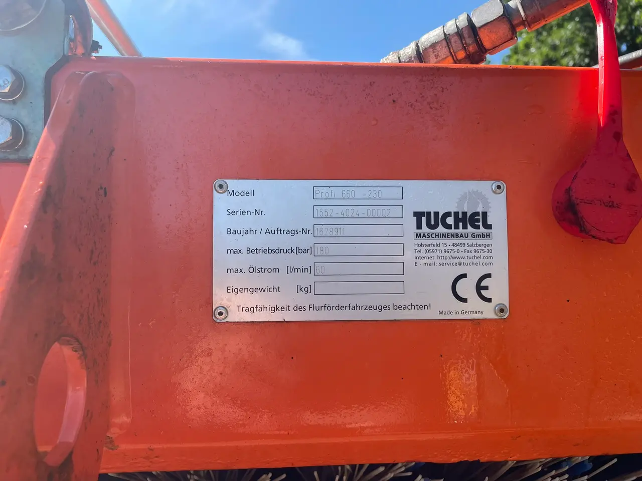 Billede 11 - Tuchel-Sweep Profi 660-230 fejekost, 230 cm med op