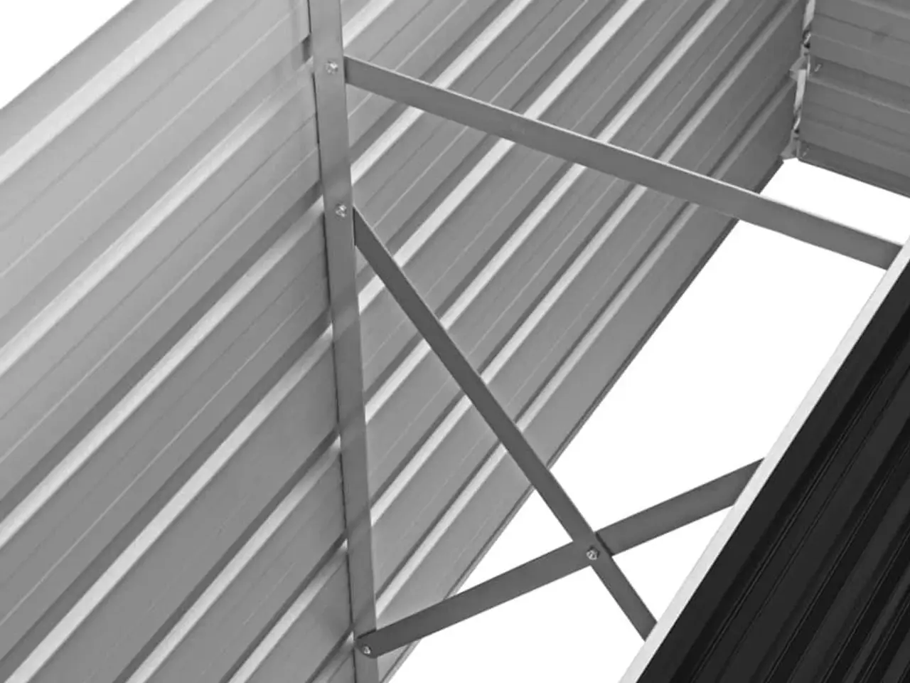 Billede 4 - Hævet plantekasse 160x40x45 cm galvaniseret stål antracitgrå