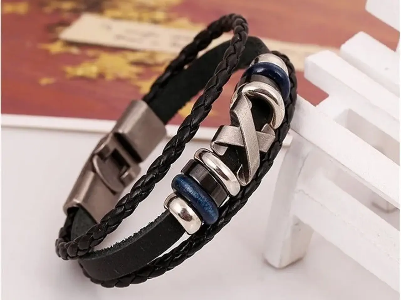 Billede 1 - Lækkert læderarmbånd M/K