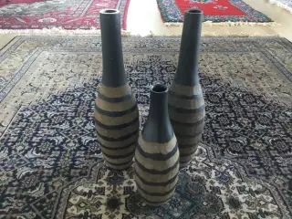 3 stk trævaser