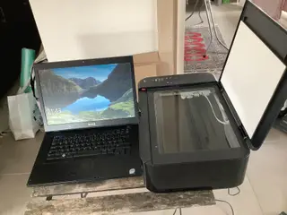 Dell Latitude 6500 bærbar pc med Canon Pixma print