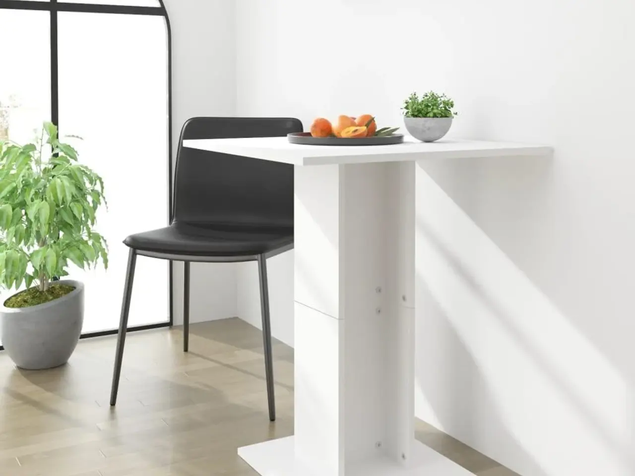 Billede 1 - Bistrobord 60x60x75 cm konstrueret træ hvid