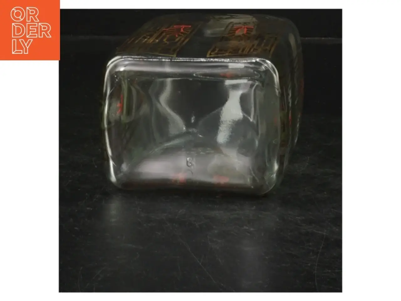 Billede 2 - Dekorativ glasflaske med korkprop fra Holmegaard (str. 19 cm)