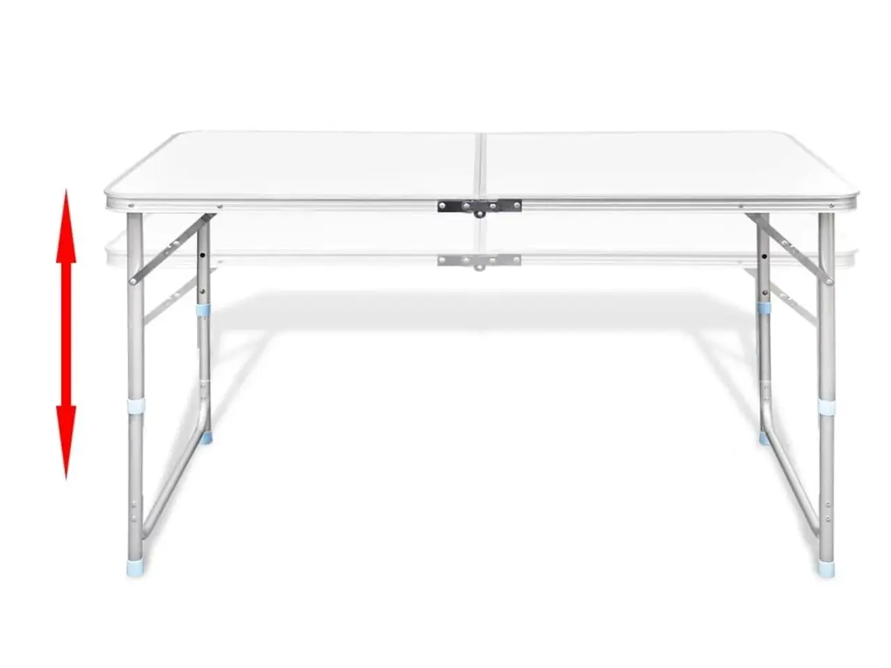 Billede 3 - Campingbord med 4 klapstole - højdejusterbart 120 × 60 cm