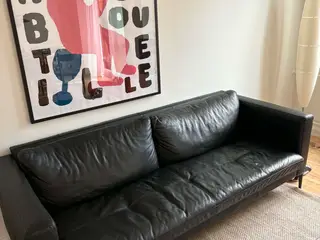 Flot lædersofa