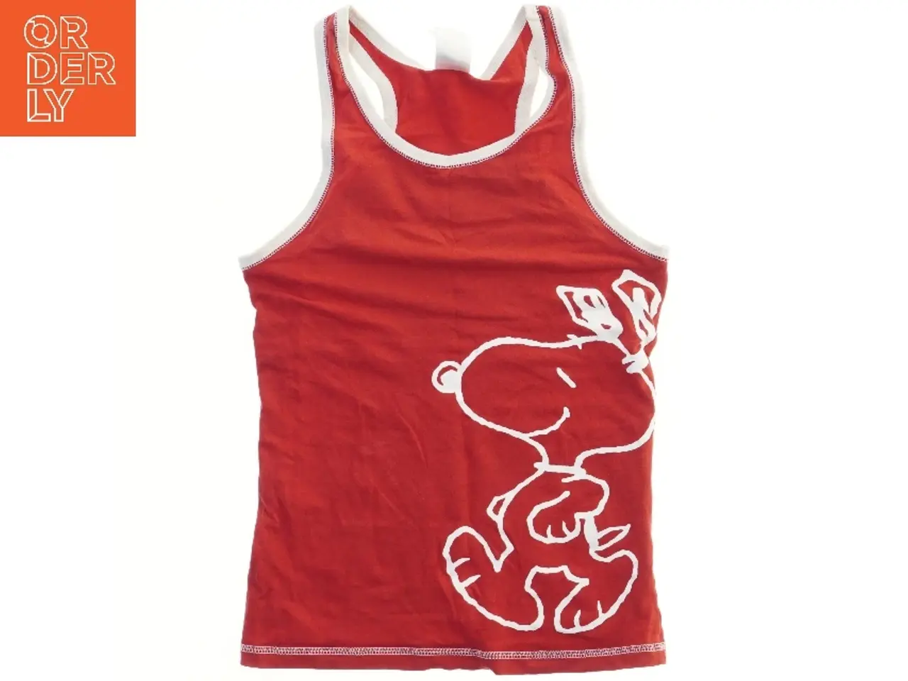 Billede 1 - Rød tanktop med Snoopy fra H&M (str. 158)
