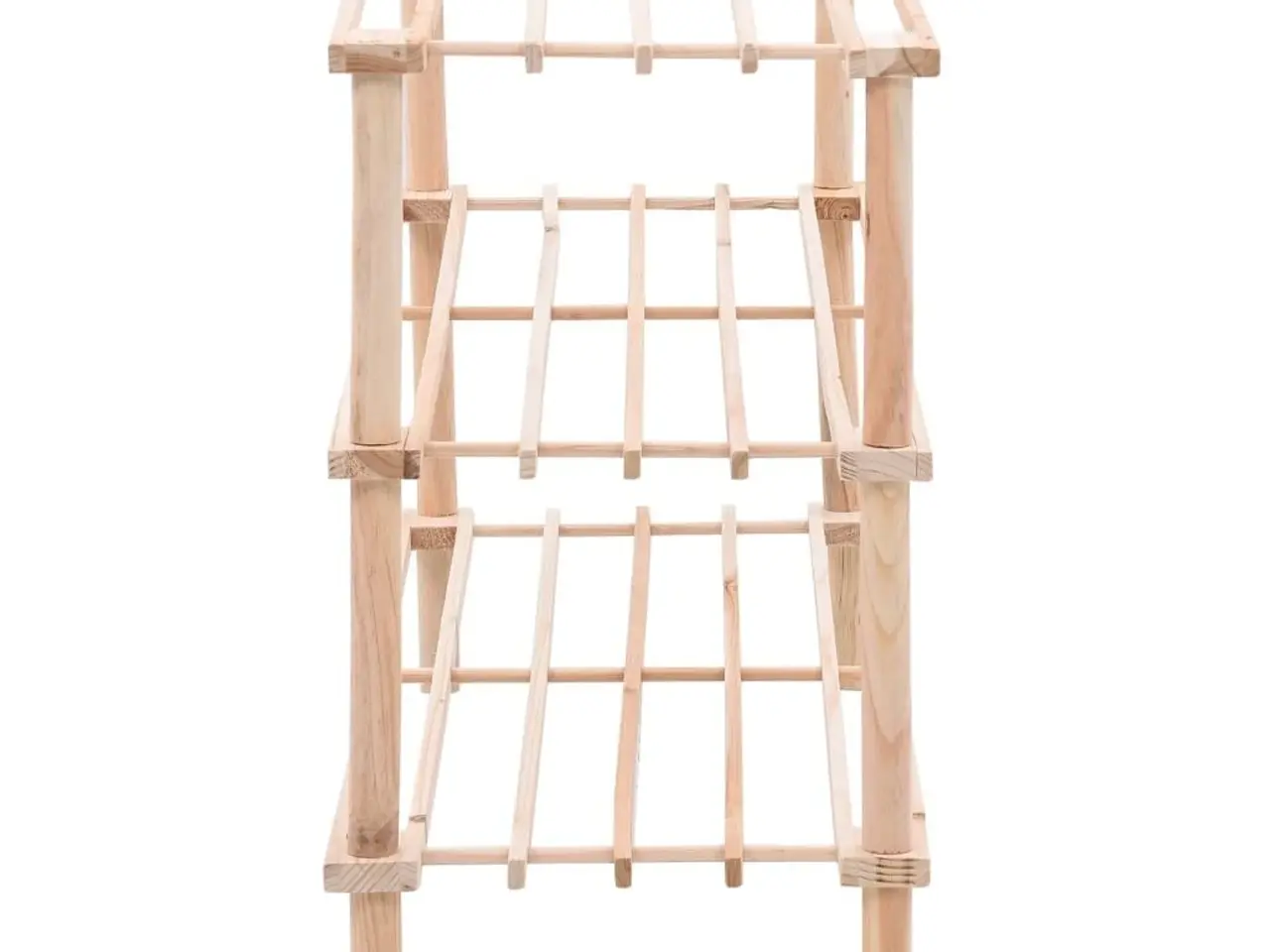 Billede 3 - Skoreol med 3 hylder - massivt fyrretræ, 74 × 26 × 48,5 cm