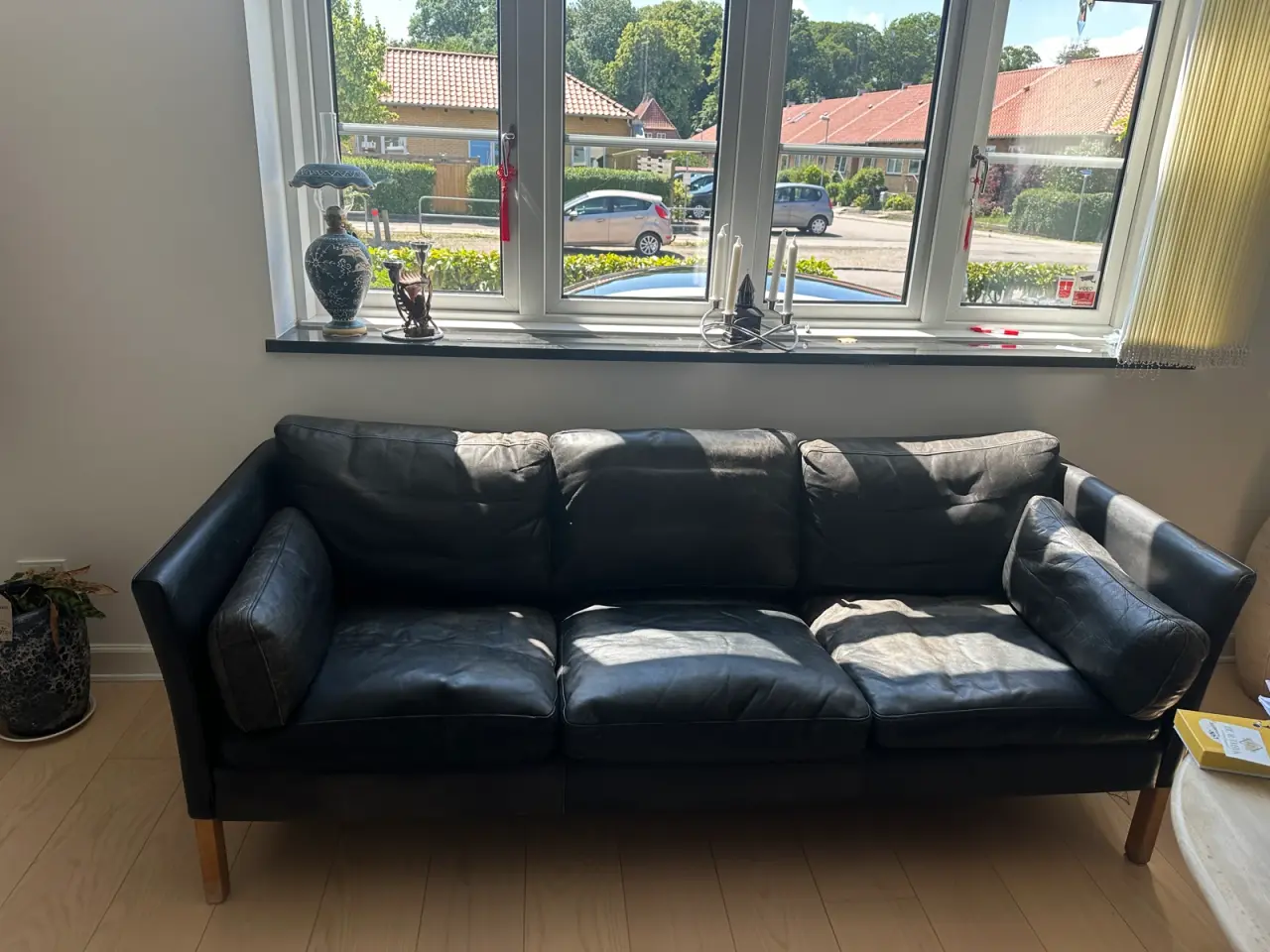 Billede 3 - Lædersofa i sort