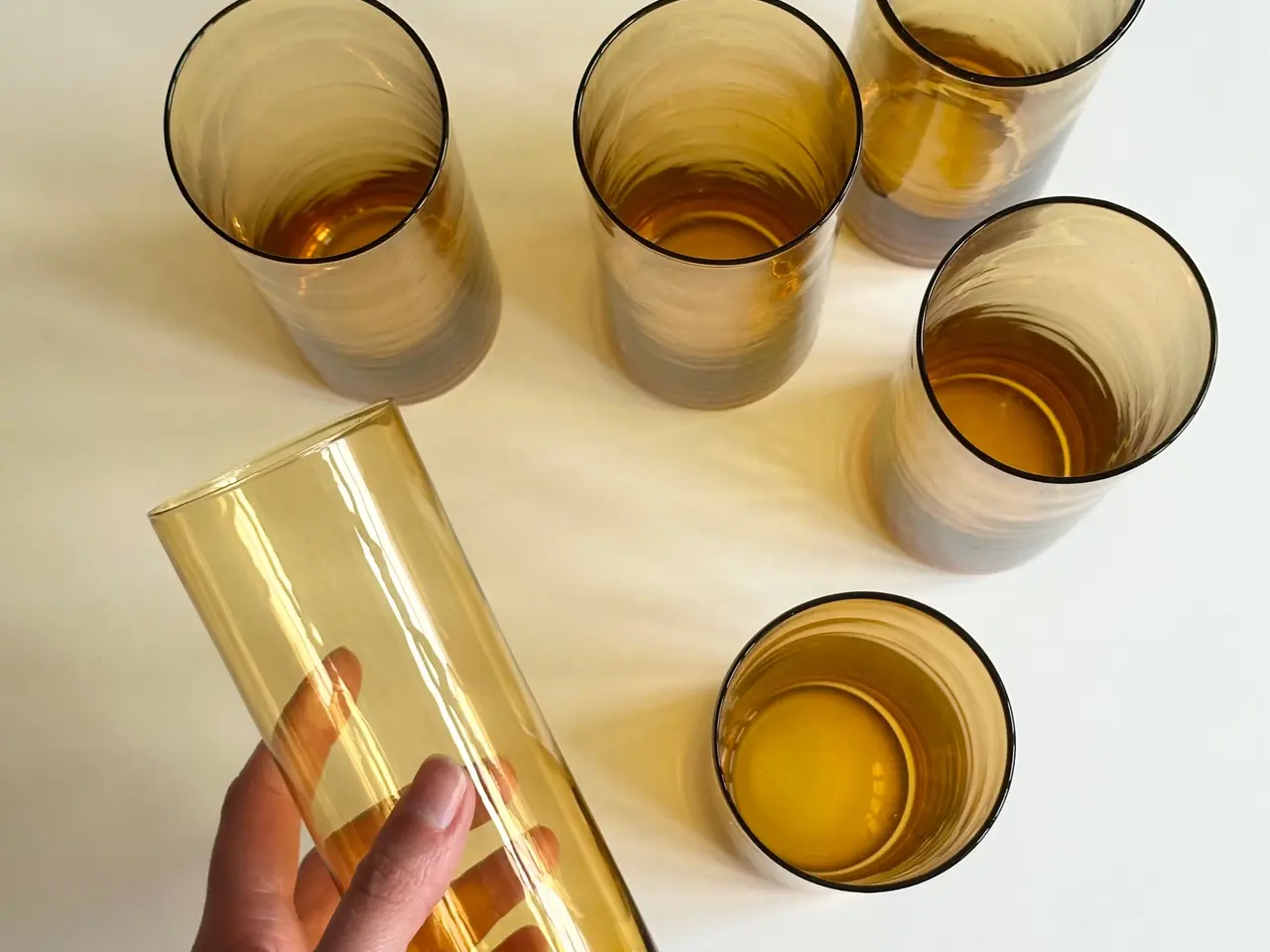 Billede 1 - Mid Century highball drikkeglas, 6 stk samlet