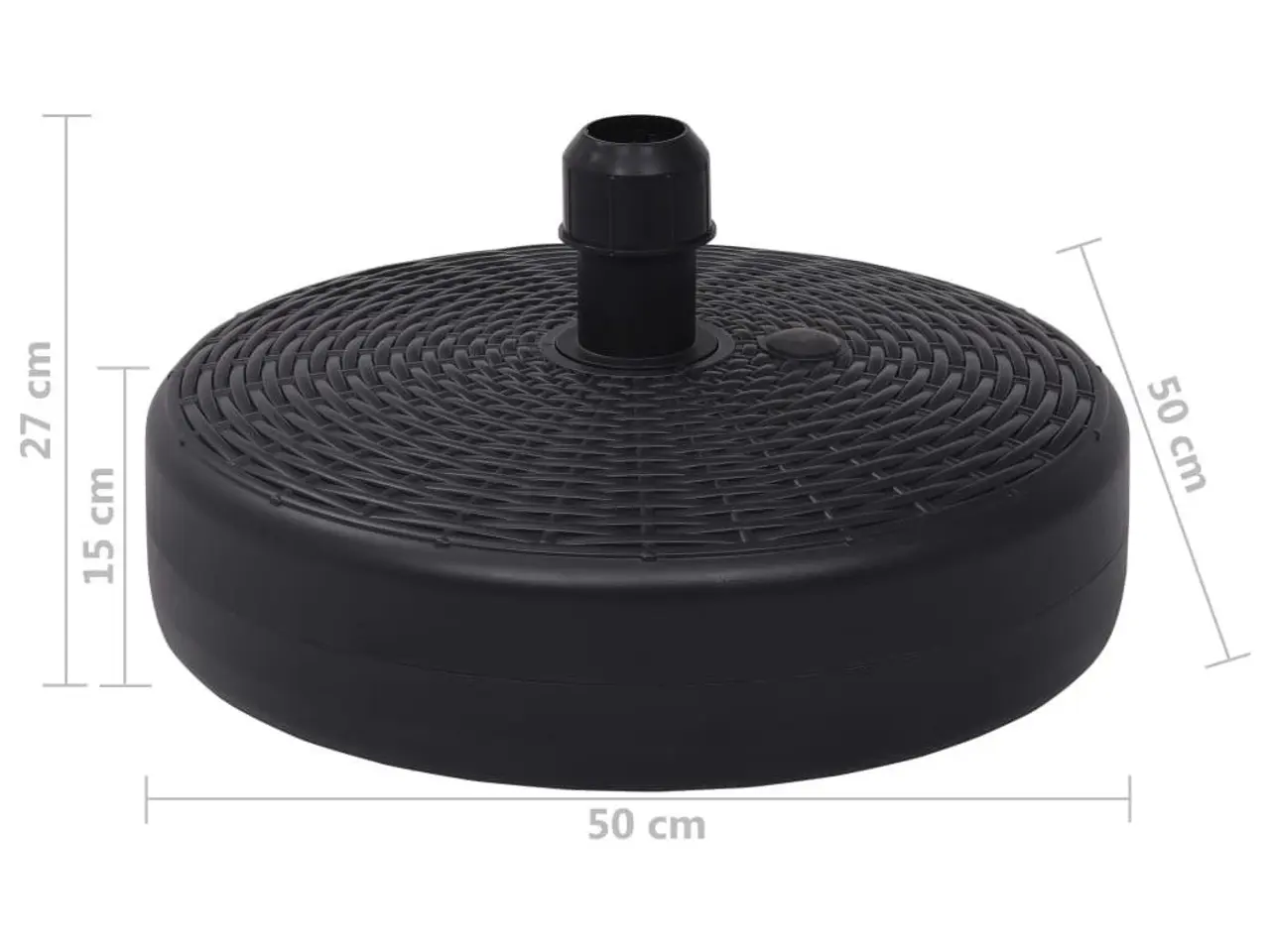 Billede 5 - Parasolfod 24 l - sand- eller vandfyldt, sort