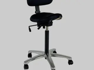 RH Support 4501 Kontorstol – Sort/Krom Stel