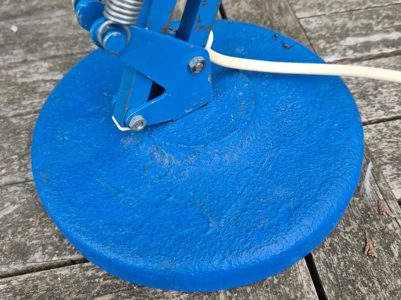 Billede 13 - Blå arkitektlampe på rund fod