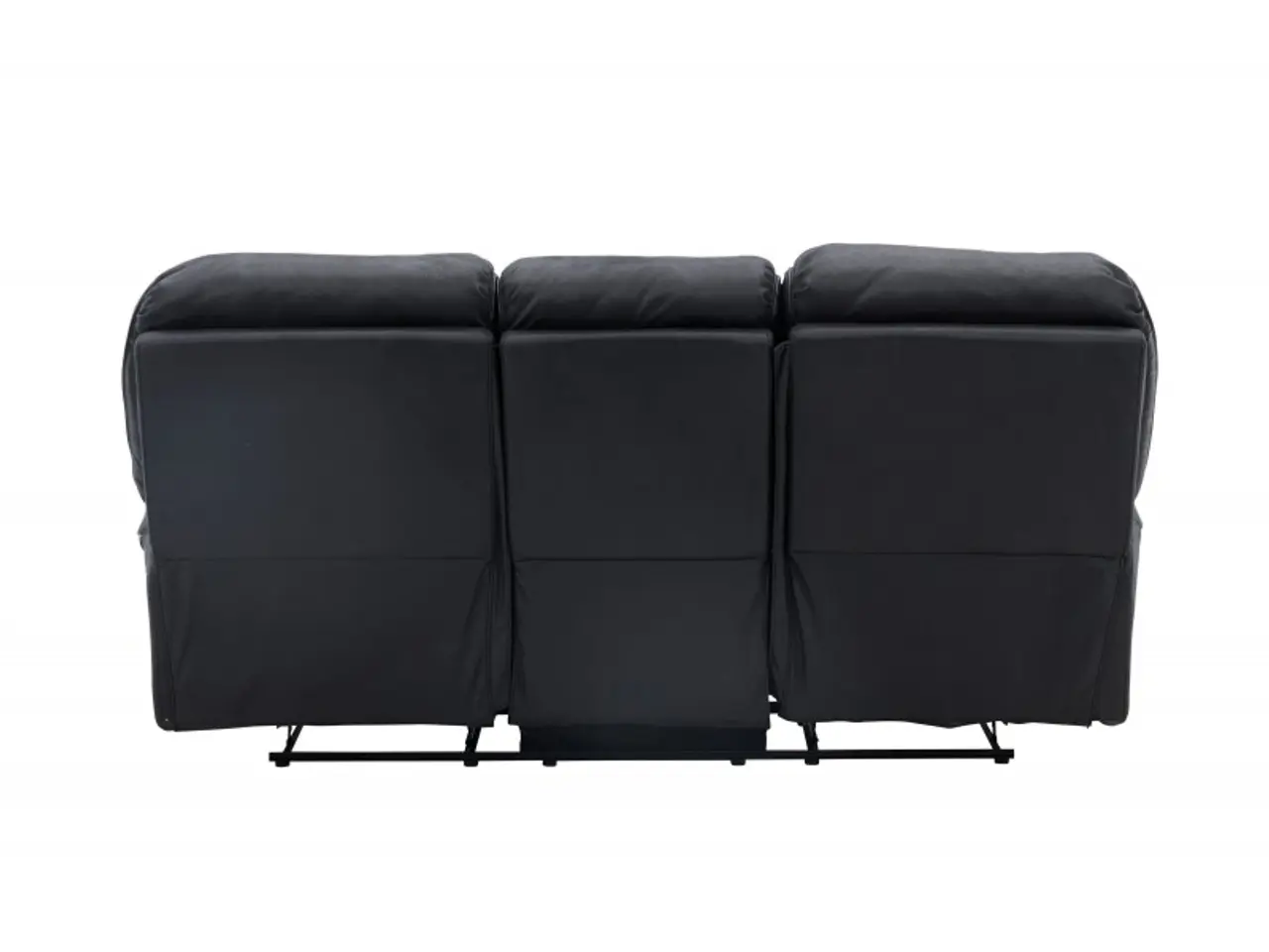 Billede 9 - Christopher 3 pers Recliner Sofa  - Sort Ruskindsblød mikrofiber