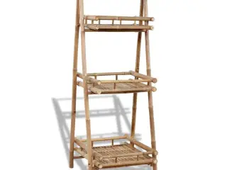 Foldbart plantestativ i bambus - 3 niveauer, trekantet design