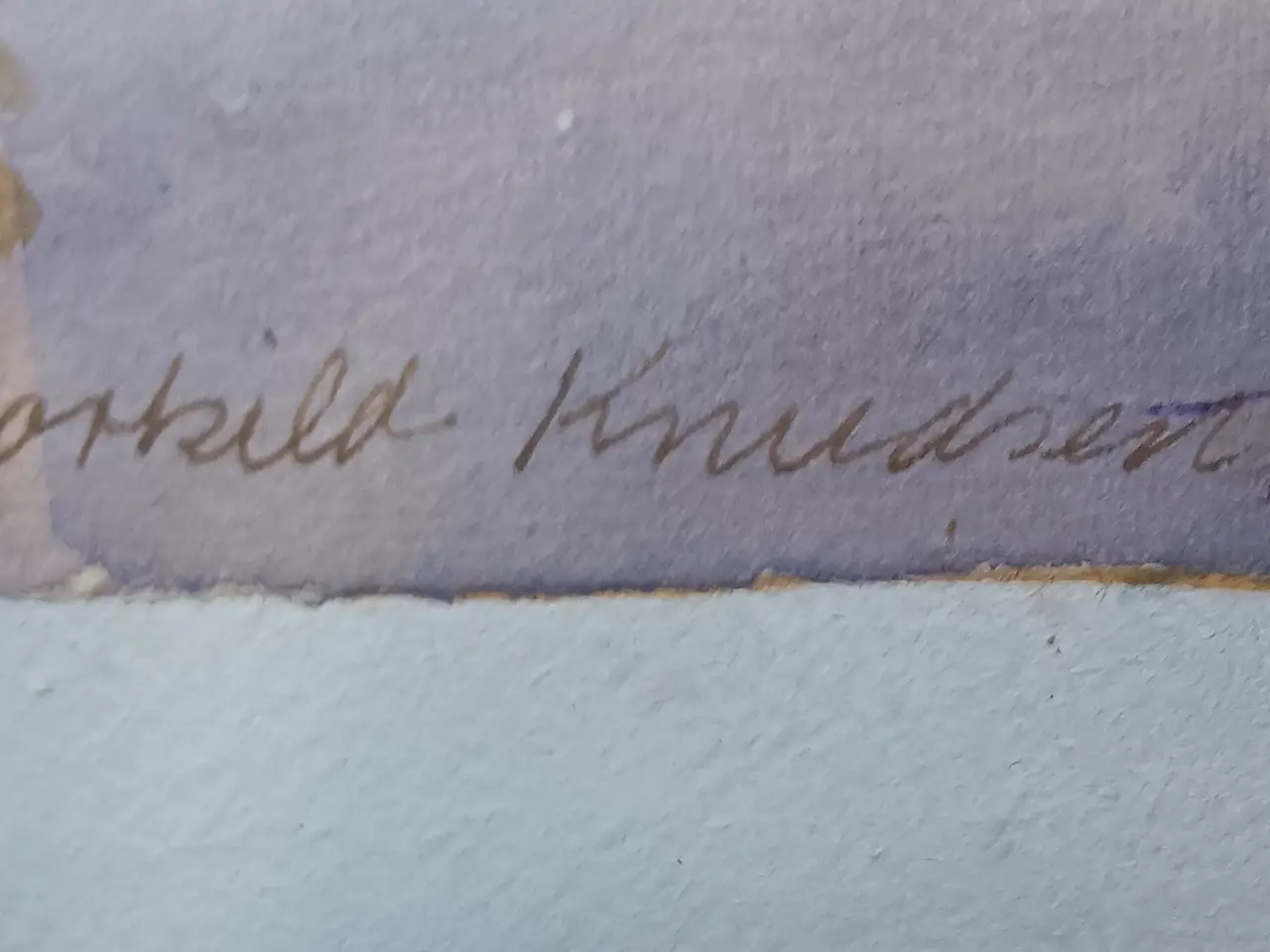 Billede 4 - Stor Torkild Knudsen akvarel fra Faaborg