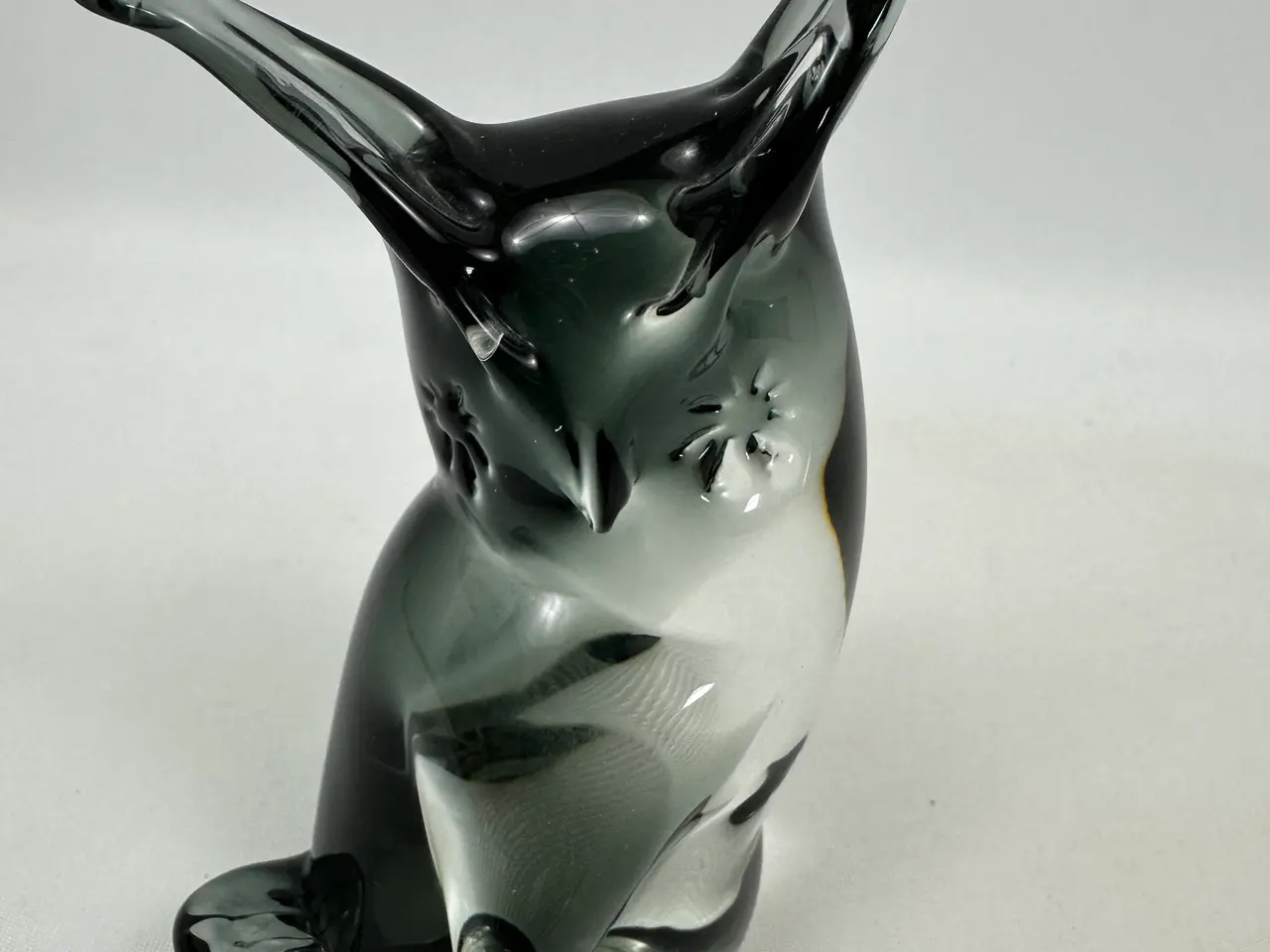 Billede 1 - Italiensk kunstglas ugle (Murano)