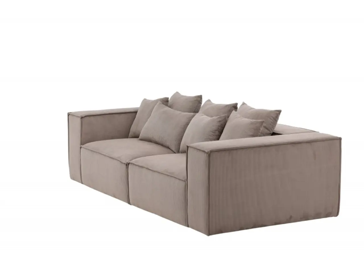 Billede 7 - Gillholmen 3 personers Sofa  - Brun Fløjl