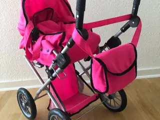 Dukkevogn i pink