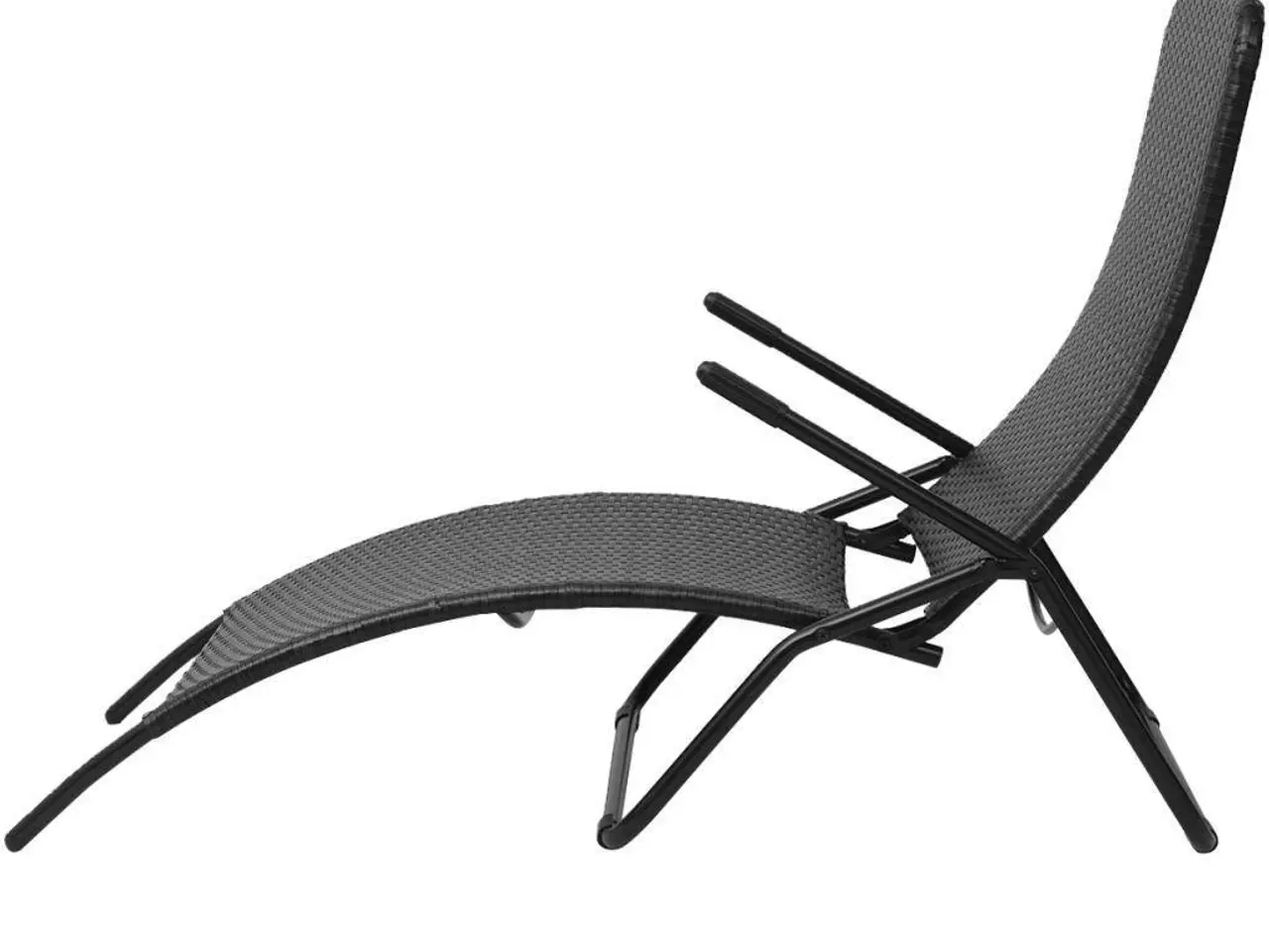 Billede 7 - Foldbar liggestol i polyrattan - sort