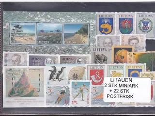 Litauen Samling - 2 Stk. Miniark + 22 Stk. - Postfrisk