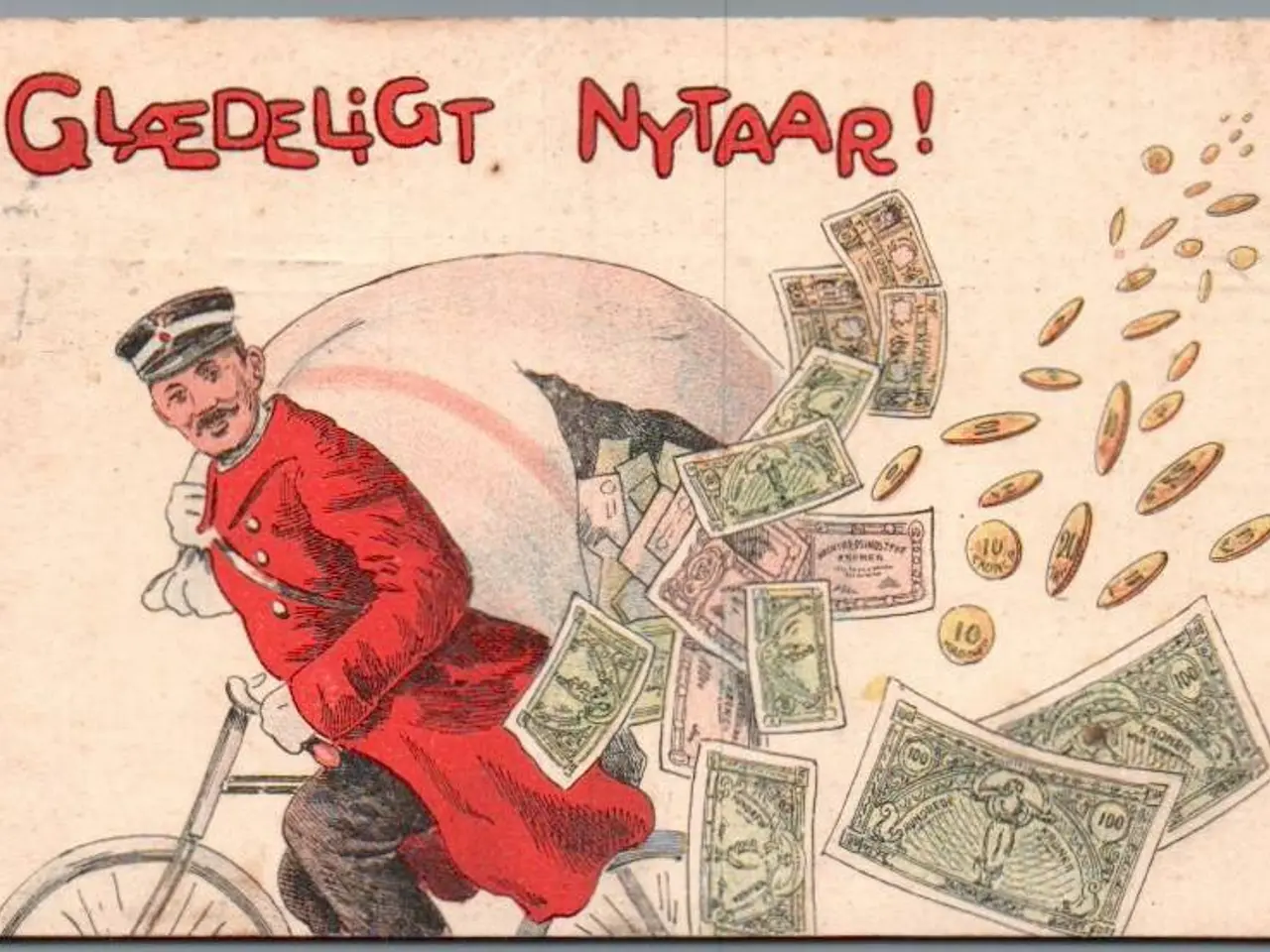 Billede 1 - Glædeligt Nytaar - Posten - Postkort - Brugt