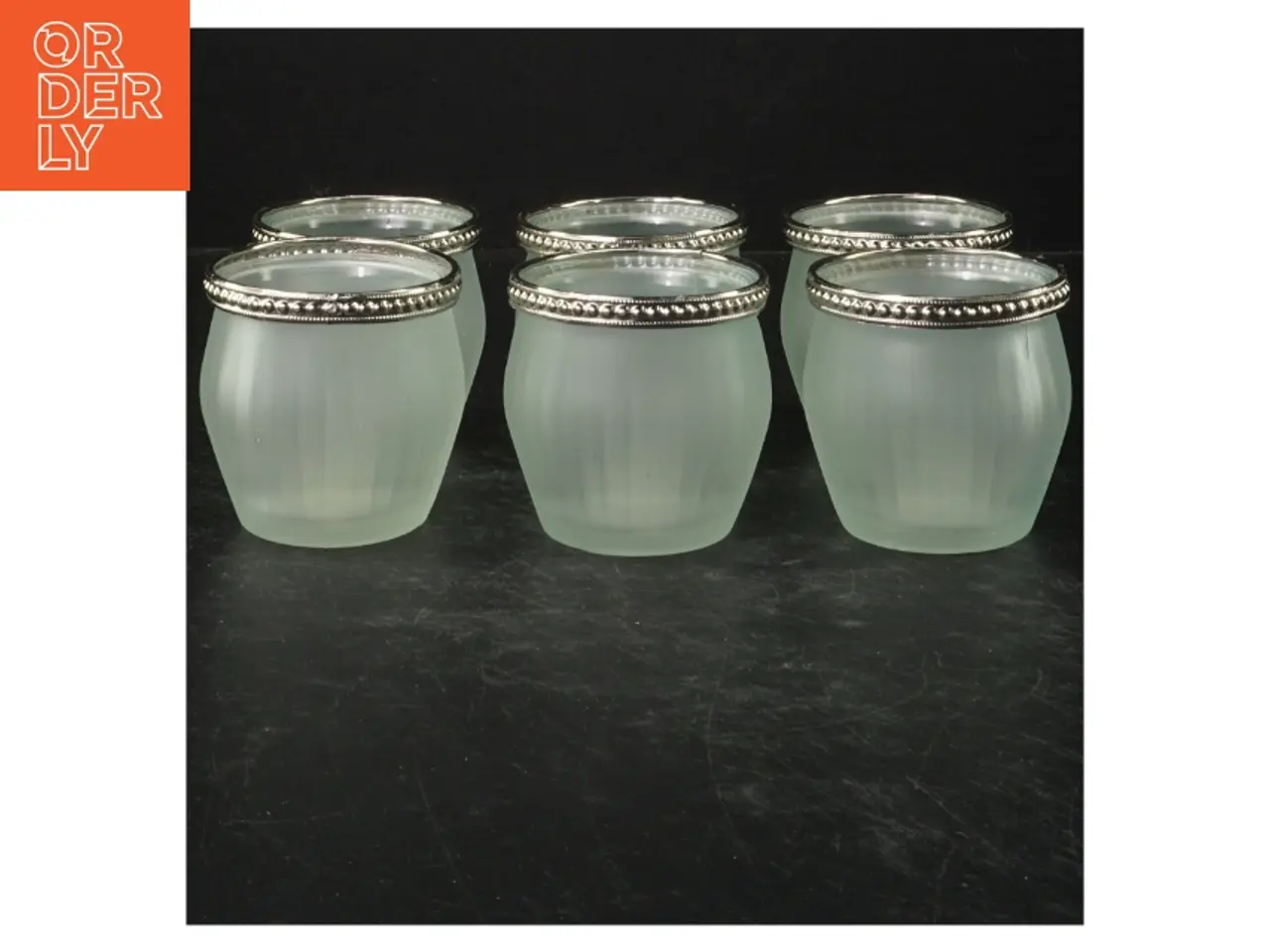 Billede 2 - 6 Grønlige glasstager fra Kj Collection (str. 7 cm. 6 styk)