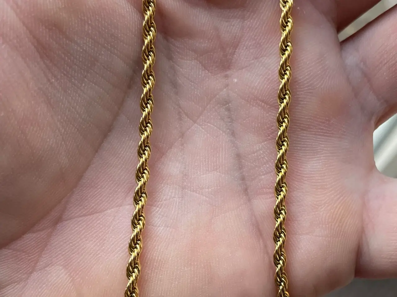 Billede 2 - 2.5mm 14kt goldfilled rope chain