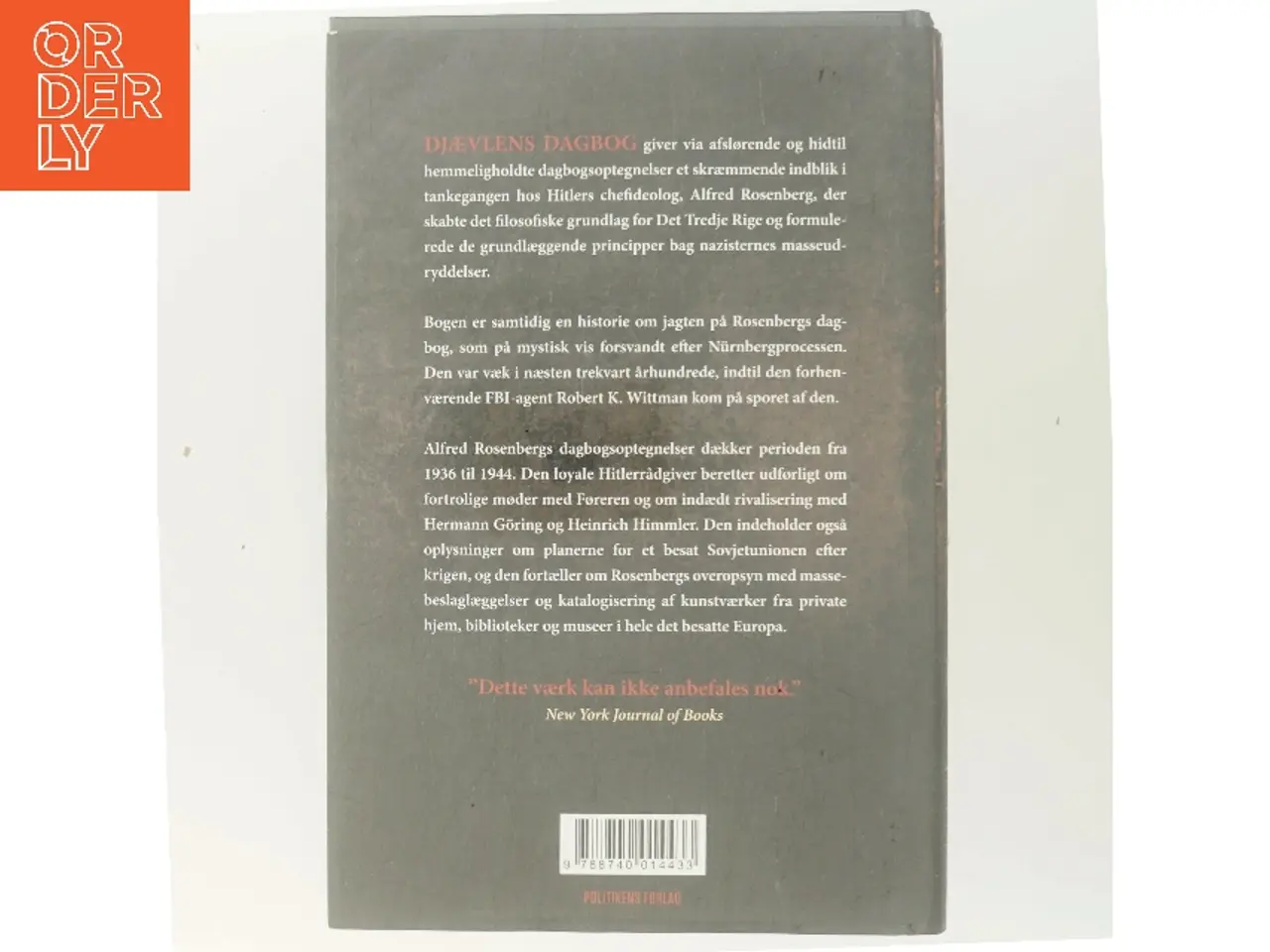 Billede 3 - Djævlens dagbog : Alfred Rosenberg - Hitlers chefideolog og hans hemmelige optegnelser af David Kinney (Bog)