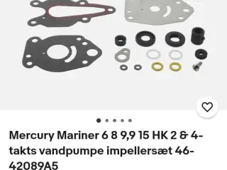 Vandpumpe kit til mariner 6 hk påhængsmotor